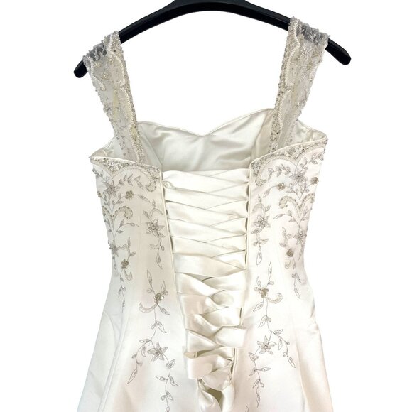 Maggie Sottero Couture Felicity A-Line Sweetheart Neckline Corset Lace-Up Size 6 - Picture 9 of 16